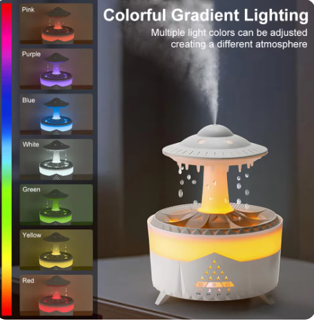 Lampada Umidificatore Aromaterapia Effetto Pioggia