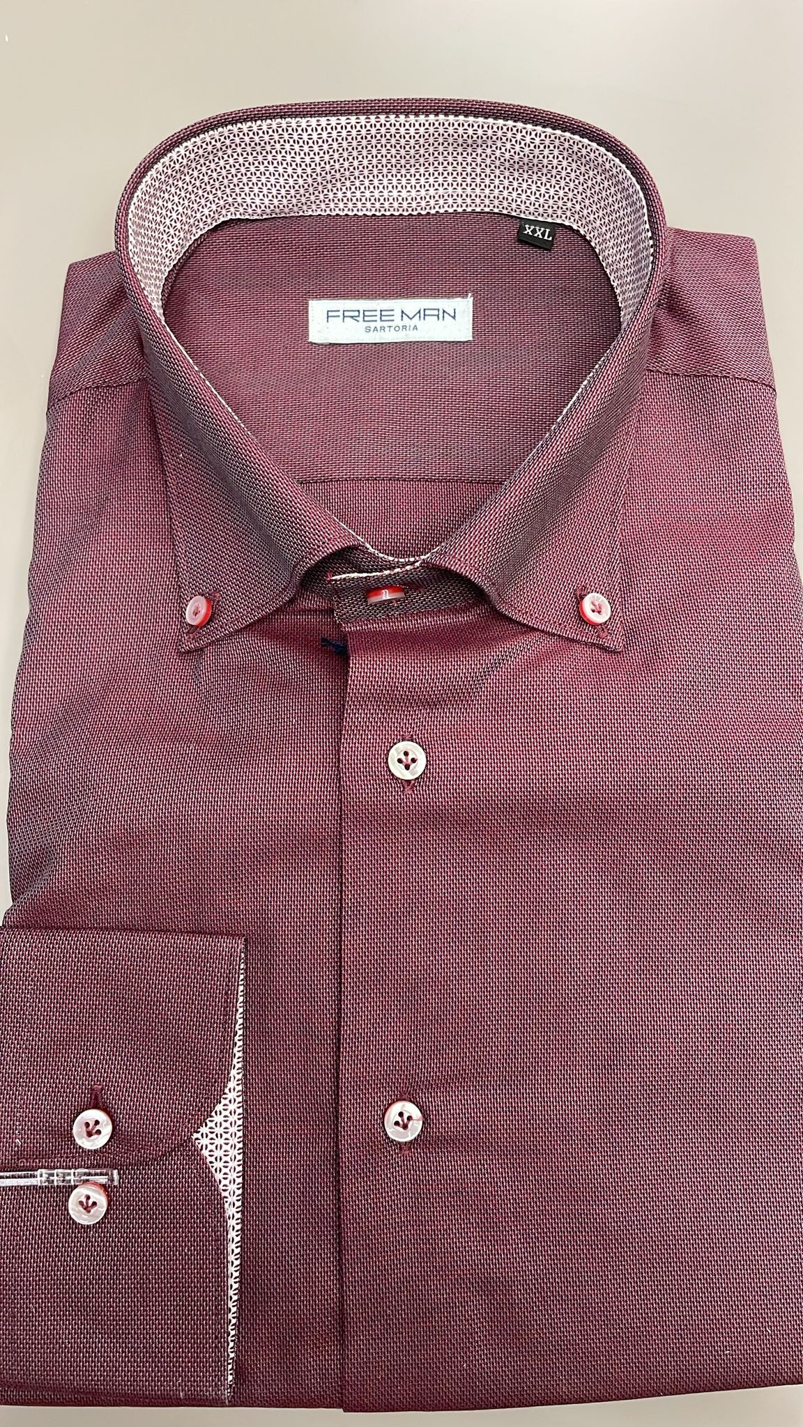 Camicia Bordeaux Slim